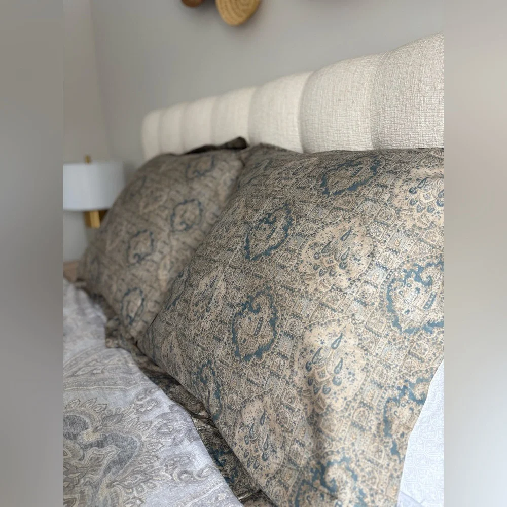 Restoration Hardware Italian Byzantine Fresco Sateen European Pillow Shams